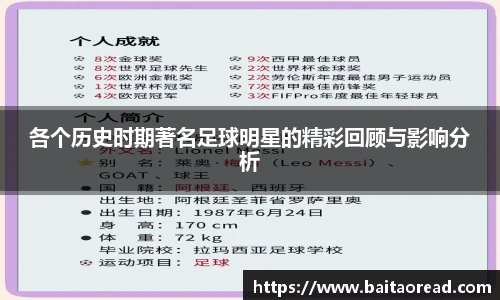 各个历史时期著名足球明星的精彩回顾与影响分析